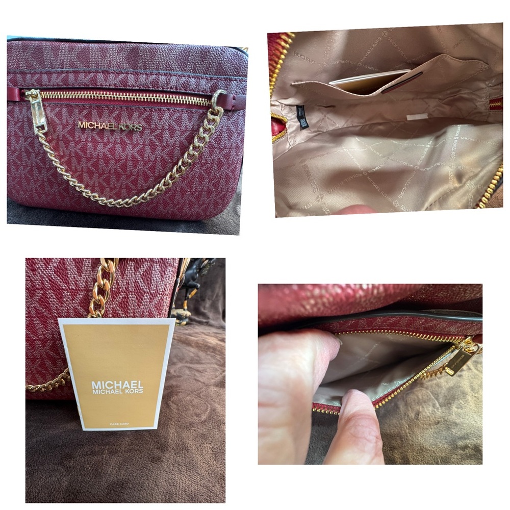 Michael Kors Burgundy Shoulder Bag NWT - Picture 7 of 8